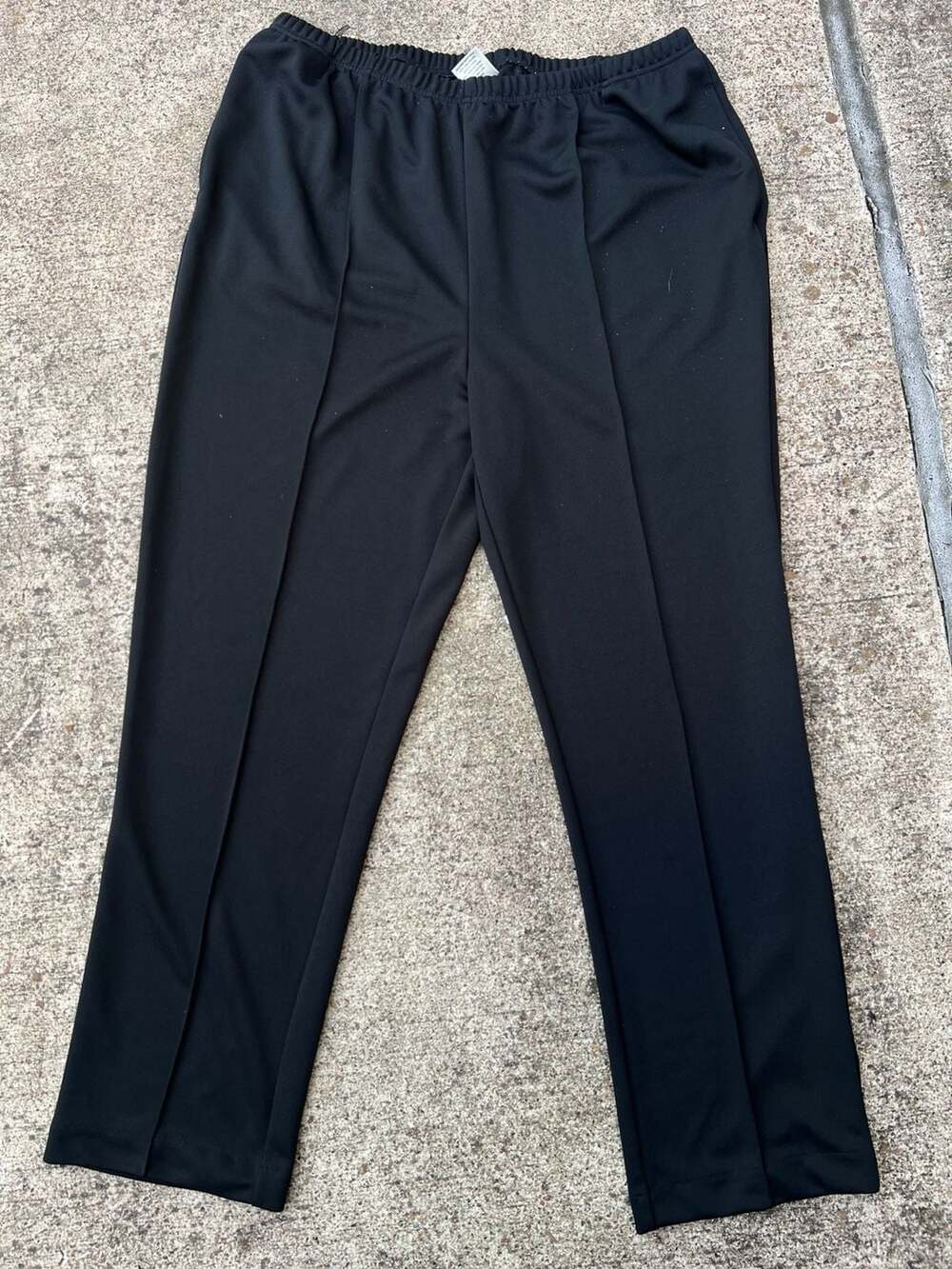 Blair Pull-On Pants Size XL Black Elastic Waist Pocket Trousers